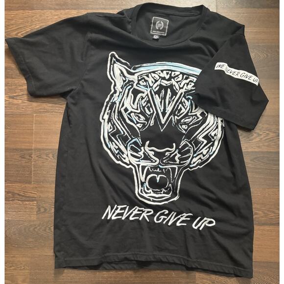 Rare Find CR-24 Chrome Edge Bordo Cromato Beast Tiger Design Black T-Shirt 2XL - Picture 1 of 9